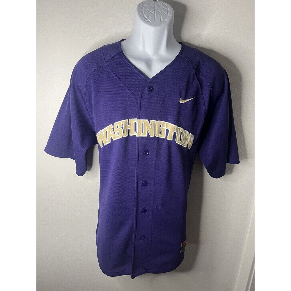 Washington Huskies Nike Dri Fit Baseball Jersey Size Medium Stitched